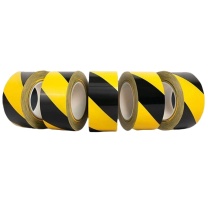 OIMG 警示胶带 宽40mm*33m (黑黄) 防水耐磨强粘警戒地板标识胶带