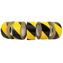 OIMG 警示胶带 宽30mm*33m (黑黄) 防水耐磨强粘警戒地板标识胶带