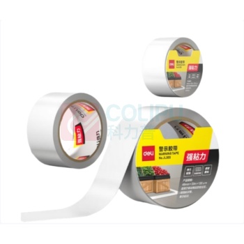 得力(deli) 警示胶带 JL303 48mm*33m (白色) 加厚PVC耐磨
