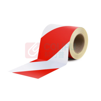 荃玟 QM 红白斜纹反光条警示胶带 QM-5046WRF 含反光膜 50mm*46m (红白色) 36卷/箱
