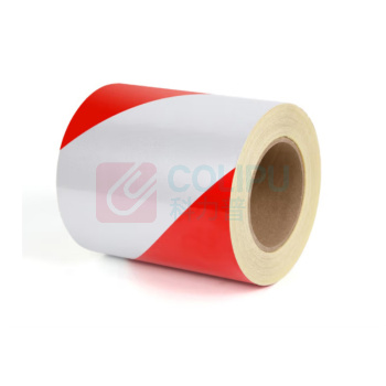 荃玟 QM 红白斜纹反光条警示胶带 QM-5046WRF 含反光膜 50mm*46m (红白色) 36卷/箱