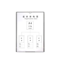 罗德力 双层亚克力卡槽 竖款A4 (透明)