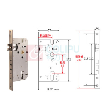 七格匠 不锈钢轴承双舌单舌木门锁具 240*85*50mm (青古色)
