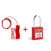 山顶松 钢缆安全锁具 钢缆锁具L02+安全锁
