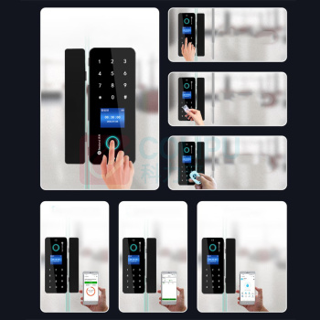 真地 Realand 玻璃门指纹锁 ZD208 带应急钥匙
