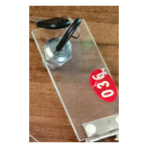 极一 亚克力手机柜锁 97*48mm 含铰链+锁+钥匙