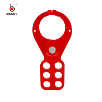 博士 经济型钢质安全搭扣锁喷塑上锁挂牌锁钩安全锁具 BD-K24 40*128 钩径38 (红色)