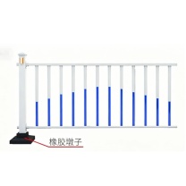晶事达 护栏围栏 市政隔离栏 H=1.2m L=2m 面包管1.0 椭圆管1.0 竖杆0.8 立柱1.2 橡胶底座