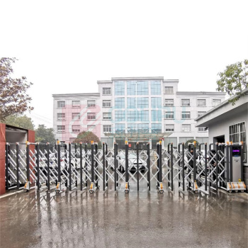 启功 电动伸缩门铝合金电动门工厂学校大门推拉折叠门 QG-SSM25900 6M