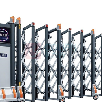 启功 电动伸缩门铝合金电动门工厂学校大门推拉折叠门 QG-SSM25900 6M
