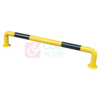 蓓尔蓝 钢管停车档杆 JXA0004 U型2米10cm高2.0厚 (黄黑色) 车轮定位器 倒车限位器挡车器