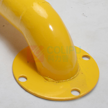 蓓尔蓝 钢管停车档杆 JXA0004 U型2米10cm高2.0厚 (黄黑色) 车轮定位器 倒车限位器挡车器