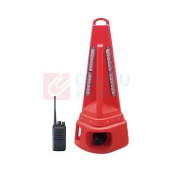 中达 声光路锥 带人工喊话声光路锥 高85x宽33x长33cm 含对讲机