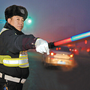 准航 交通指挥棒红蓝色夜间荧光LED闪光棒爆闪指示信号警戒安全警示灯