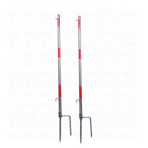 星浙安 叉式围栏支架 HF-CQY67A φ2.5cm*1.2m (红白相间) 不锈钢