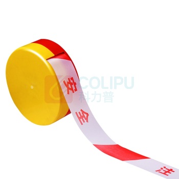 保拉 Paola 盒装警戒带 6842 40mm×50m (红白色) 注意安全 PE+涤纶