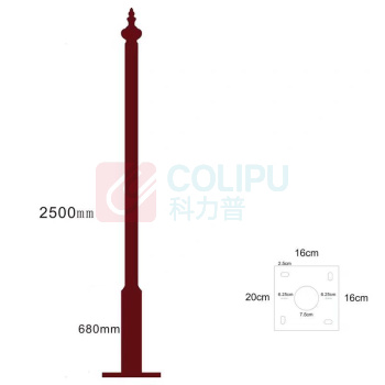 也特 指路牌铁艺指示牌立柱 高2500mm 直径76mm (不含指示牌叶片)