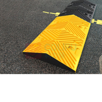 佐佑众工 线槽减速带 100*35*7cm 橡胶 (黑黄)