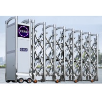 启功 不锈钢电动伸缩大门 QG-SSM12000 伸缩门*1 遥控器*1