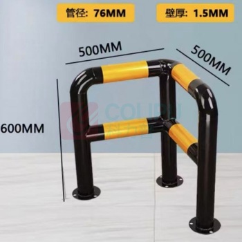 京顿 道路护栏 JDTWL02 L型双层 60cm*50cm*50cm 管径76MM 壁厚1.5mm 镀锌钢管
