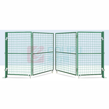 夜莺 车间隔离网 100039344949 黄色1.5米高*总4米宽对开折叠门(4片门片)