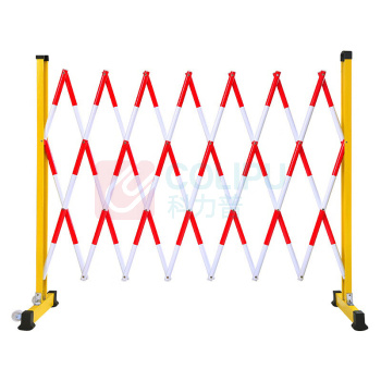 夜莺 伸缩围栏 玻璃钢(管式)红白色1.2米高*可伸2米