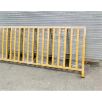 也特 黄色防护网1.6*1.5m 定做 Q235镀锌 立柱40x40x1.0mm厚 方通25x25x0.7mm厚间隔15cm 