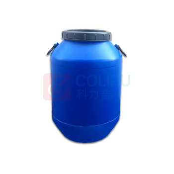 罗德力 圆形塑料化工桶 加厚带盖密封圆桶 50L (蓝色)