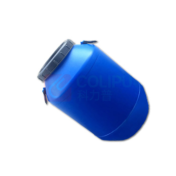 罗德力 圆形塑料化工桶 加厚带盖密封圆桶 50L (蓝色)