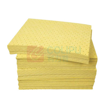 安赛瑞 化学吸液棉片 7H00110 规格:40cm*50cm*2mm 压点易撕型黄色【100PCS/B】 (黄色) 100片/包