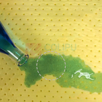 安赛瑞 化学吸液棉片 7H00110 规格:40cm*50cm*2mm 压点易撕型黄色【100PCS/B】 (黄色) 100片/包