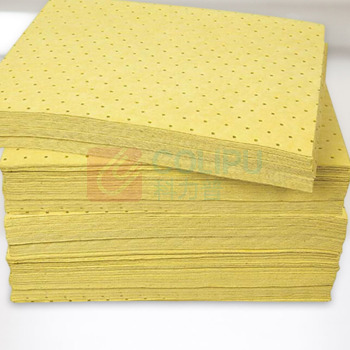 安赛瑞 化学吸液棉片 7H00110 规格:40cm*50cm*2mm 压点易撕型黄色【100PCS/B】 (黄色) 100片/包