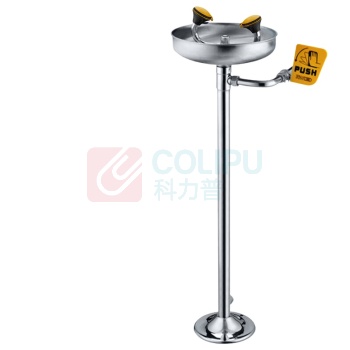 安赛瑞 立式洗眼器 14747 水盆Φ300mm 高930mm 整体304不锈钢材质 配防尘盖