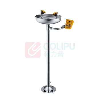 安赛瑞 立式洗眼器 14747 水盆Φ300mm 高930mm 整体304不锈钢材质 配防尘盖