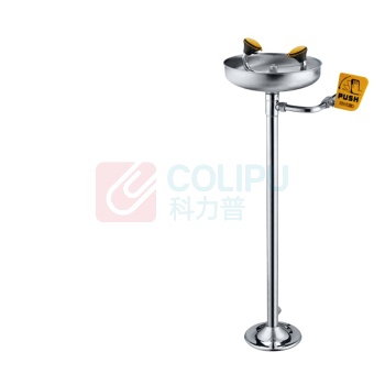 安赛瑞 立式洗眼器 14747 水盆Φ300mm 高930mm 整体304不锈钢材质 配防尘盖