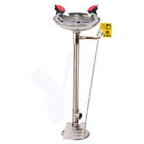 鸣固 应急洗眼器立式304不锈钢脚踏立式双口洗眼器 100033094525