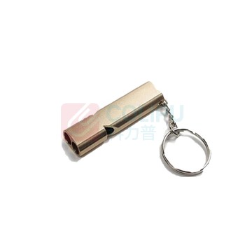 百舸 BAIGE 双管口哨 56*15*8mm 银色/金色随机发货