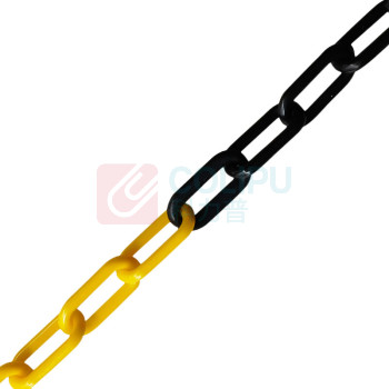 罗德力 路锥警戒防护链 6mm 长25米/包 (黄黑色)