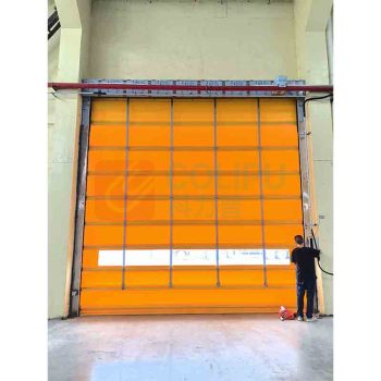 晶事达 PVC快速堆积门 10000×12000mm 门帘厚0.92mm 门体结构抗风 圆管1.2寸*1.5mm厚,方管40*40*1.5mm厚 格兰德电机 功率1.5KW4.0kw 含红外光电保护开关一对