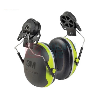 3M 隔音耳罩 X4P3安全帽式32dB 1副装 