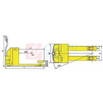 泛特 FORANT 全电动托盘搬运车(窄车型)2500kg 88101022 额定载重量2500