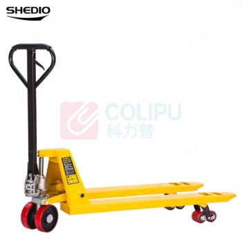 晟雕 搬运叉车 外宽685mm叉长1150mm 手动地牛2吨液压托盘搬运叉车 PU轮
