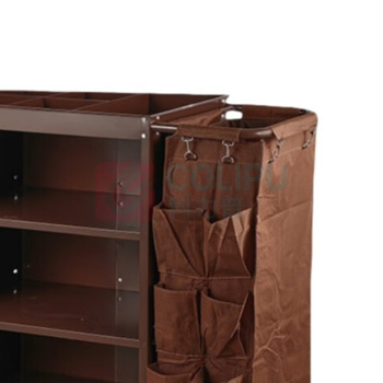 海亚森 HAIYASEN TK-9525 140*46*112cm C款布草车保洁车加厚多功能布袋5寸静音轮 手推平板车 (计价单位:辆) 棕色