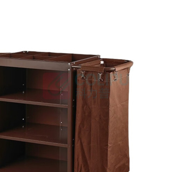 海亚森 HAIYASEN TK-9523 140*46*112cm A款布草车保洁车加厚长短布袋5寸静音轮 手推平板车 (计价单位:辆) 棕色