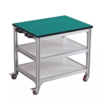 健赫 防静电周转车 80CM*60CM*75CM 不锈钢面三层带轮