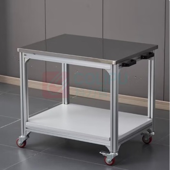健赫 防静电周转车 120CM*80CM*75CM 不锈钢面双层带轮