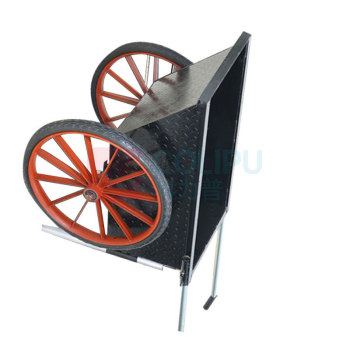 罗德力 手推搬运车 中号 2.0厚斗子+耐磨实心轮 (黑色)