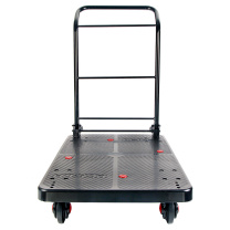连和 超静手推车 PLA300-DX 900*600mm (黑色) 尼龙支架天然橡胶轮 承重300KG