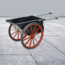 安赛瑞 两轮手推车 2C00054 96*58*41cm(大号2.0厚斗车+实心轮) (黑色)