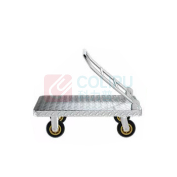 谨珅 5寸万向轮不锈钢全静音手推车 承重950Kg JS-TC09 90*60cm